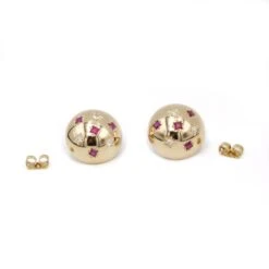 Boucles D'oreilles - Or, Diamants & Rubis -Castafiore Boutique mc jqB9ShBya