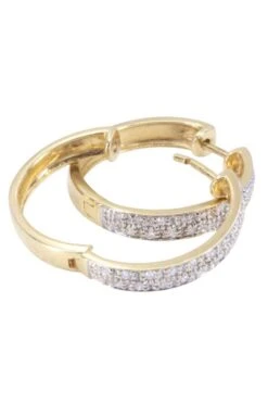 Créoles Diamantées, En Or Jaune -Castafiore Boutique mc lbouFRUFhR