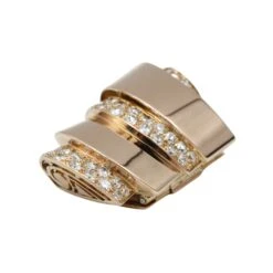 Broche Clip En Or Rose Et Diamants -Castafiore Boutique mc rXh25SCYm