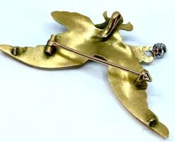 Broche En Or 18 Carats : Aigle Tenant Un Diamant Dans Son Bec, Vers 1880 -Castafiore Boutique mc r ddmA56O