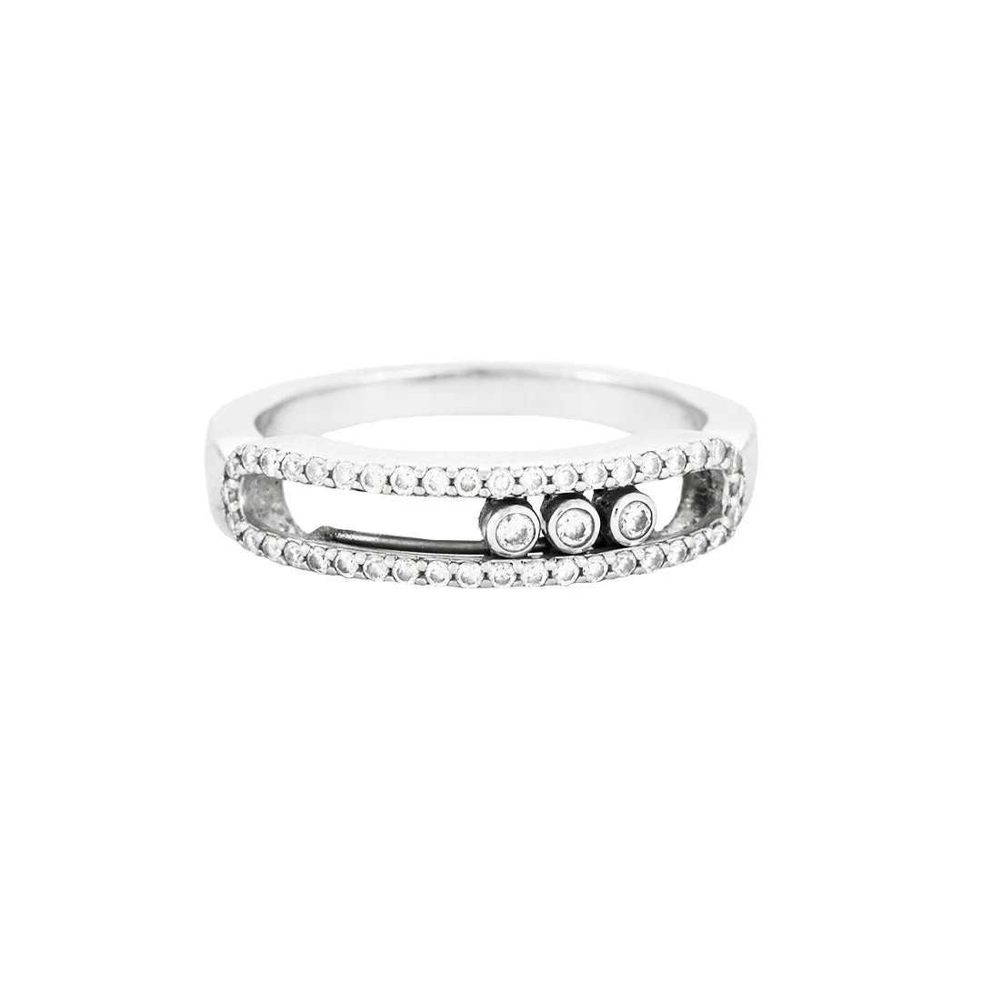 Bague MESSIKA "Move Pavé" En Or Blanc Et Diamant 1 Bague MESSIKA "Move Pavé" En Or Blanc Et Diamant