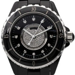 Montre Automatique CHANEL "J12" En Céramique Noire Et Diamants 9 Montre Automatique CHANEL "J12" En Céramique Noire Et Diamants -Castafiore Boutique montre automatique chanel j12 en ceramique noire et diamants 149880