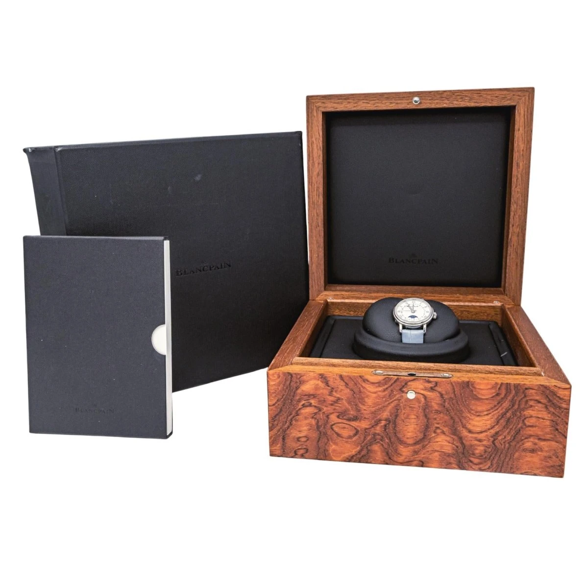 Montre BLANCPAIN "Villeret" En Acier, Saphir Et Cuir 8 Montre BLANCPAIN "Villeret" En Acier, Saphir Et Cuir – Image 8