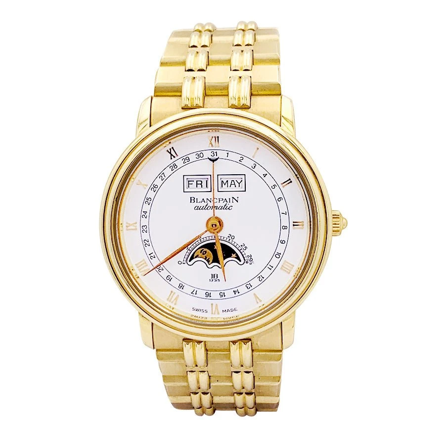 Miller Montre BLANCPAIN "Villeret Moonphase" En Or Jaune 1 Miller Montre BLANCPAIN "Villeret Moonphase" En Or Jaune