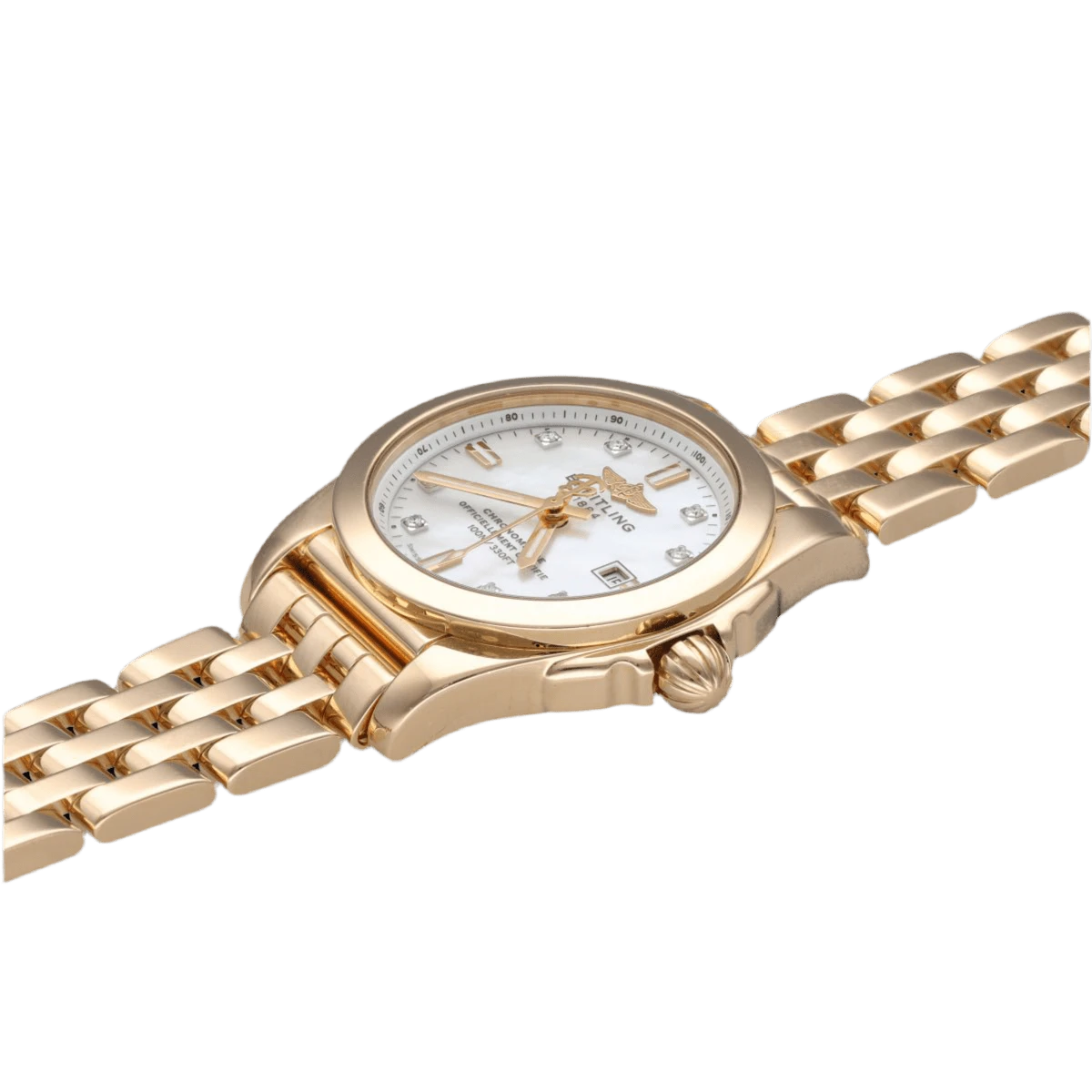 Montre BREITLING "Lady Galactic" En Or Rose, Nacre, Quartz Et Diamant 5 Montre BREITLING "Lady Galactic" En Or Rose, Nacre, Quartz Et Diamant – Image 5