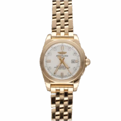 Montre BREITLING "Lady Galactic" En Or Rose, Nacre, Quartz Et Diamant