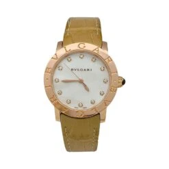 Miller Montre Bulgari, "BB33", Or Rose, Nacre Et Diamants.