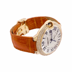 Miller Montre CARTIER "Ballon Bleu" En Or Jaune, Or Rose, Argent, Cuir Et Diamants -Castafiore Boutique montre cartier ballon bleu en or jaune or rose argent cuir et diamants 875259