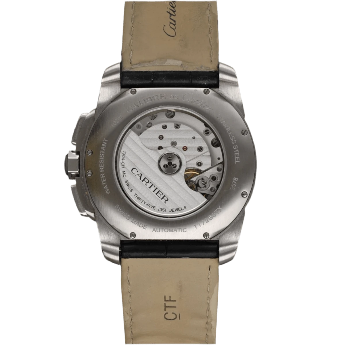 Montre CARTIER "Calibre Chronographe" En Acier 3 Montre CARTIER "Calibre Chronographe" En Acier – Image 3