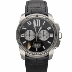 Montre CARTIER "Calibre Chronographe" En Acier