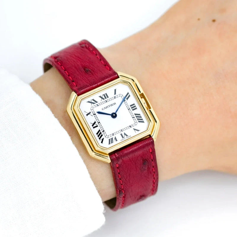 Montre CARTIER "Ceinture" En Or Jaune, Cuir 2 Montre CARTIER "Ceinture" En Or Jaune, Cuir – Image 2