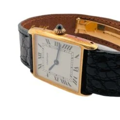 Montre CARTIER TANK Arrondie En Or Jaune 7 Montre CARTIER TANK Arrondie En Or Jaune -Castafiore Boutique montre cartier modele tank arrondie en or jaune 666920