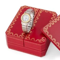 Montre CARTIER "Santos Octagonale" En Or Jaune Et Acier -Castafiore Boutique montre cartier santos octagonale en or jaune et acier 274879