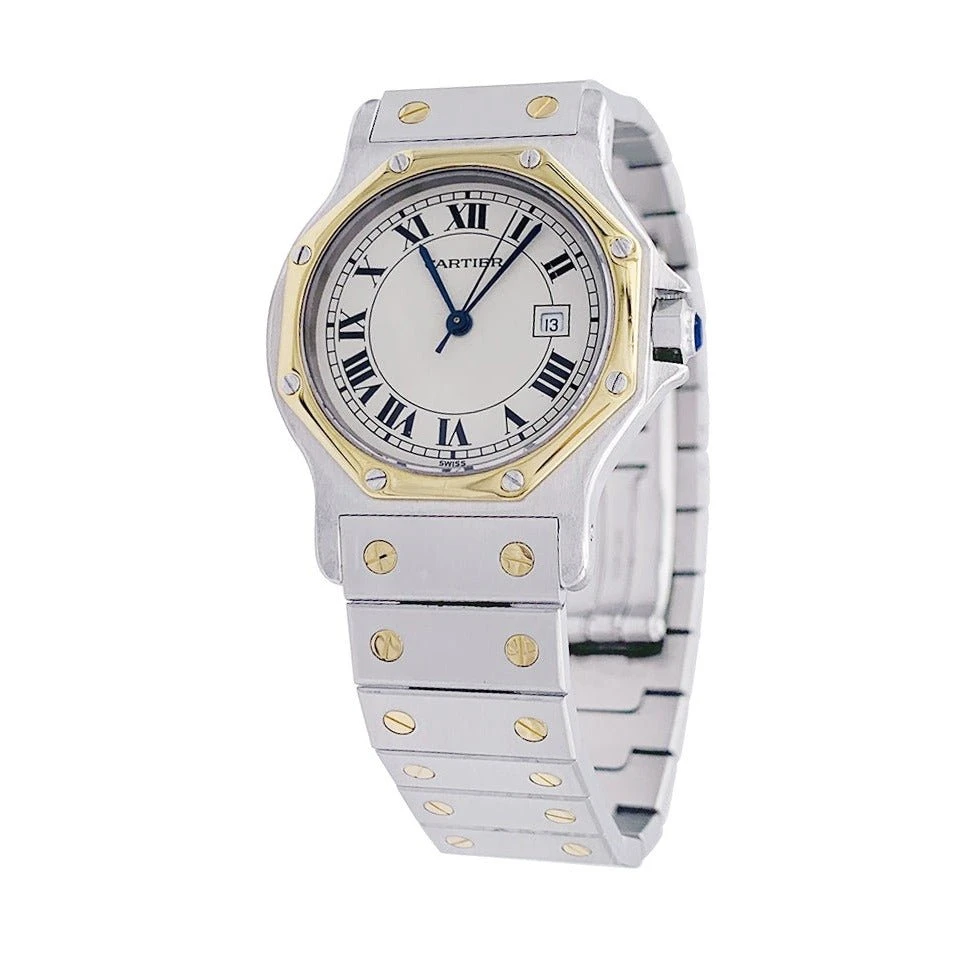 Miller Montre CARTIER "Santos Octogonale" En Acier Et Or Jaune 3 Miller Montre CARTIER "Santos Octogonale" En Acier Et Or Jaune – Image 3