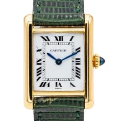 Montre CARTIER, "Tank" En Or Jaune 14 Montre CARTIER, "Tank" En Or Jaune -Castafiore Boutique montre cartier tank en or jaune 378816