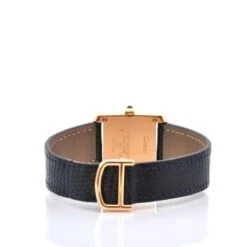 Montre CARTIER "Tank" En Or Jaune, Cuir, Saphir Et Quartz 7 Montre CARTIER "Tank" En Or Jaune, Cuir, Saphir Et Quartz -Castafiore Boutique montre cartier tank en or jaune cuir saphir et quartz 385548