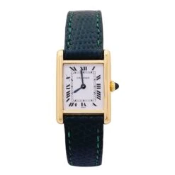 Miller Montre CARTIER "Tank Louis Cartier" En Or Jaune, Or Rose, Acier Et Cuir