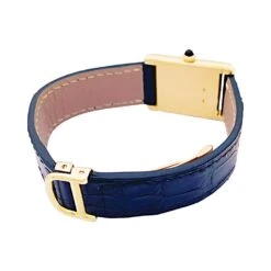 Miller Montre CARTIER "Tank Louis Cartier Extra Plate", Or Jaune Et Cuir -Castafiore Boutique montre cartier tank louis cartier extra plate or jaune et cuir 533108