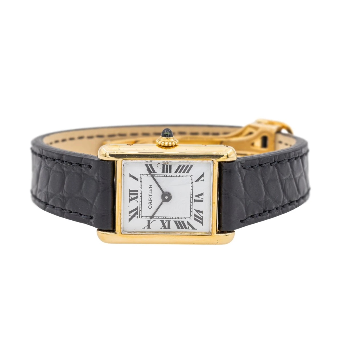 Montre CARTIER "Tank Louis Cartier PM" En Or Jaune Et Cuir 2 Montre CARTIER "Tank Louis Cartier PM" En Or Jaune Et Cuir – Image 2