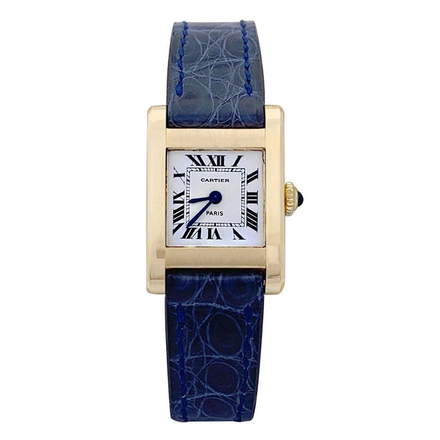Miller Montre CARTIER "Tank Normale" En Or Jaune Et Cuir 1 Miller Montre CARTIER "Tank Normale" En Or Jaune Et Cuir