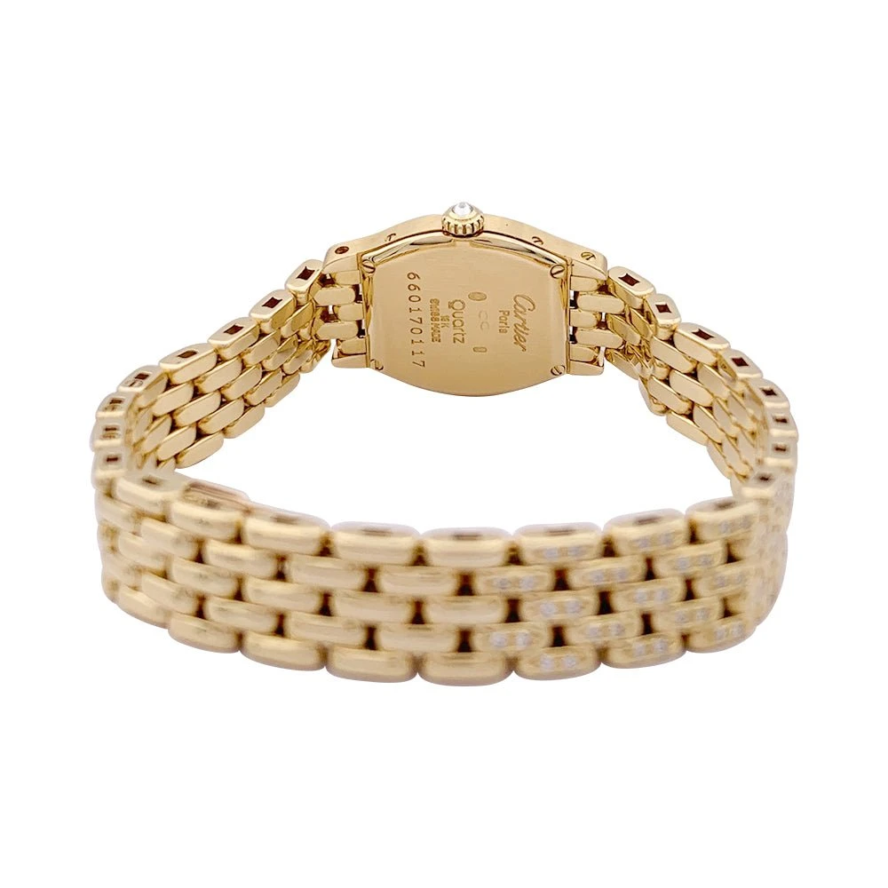 Miller Montre Cartier "Tortue" Or Jaune, Diamants, Nacre. 4 Miller Montre Cartier "Tortue" Or Jaune, Diamants, Nacre. – Image 4