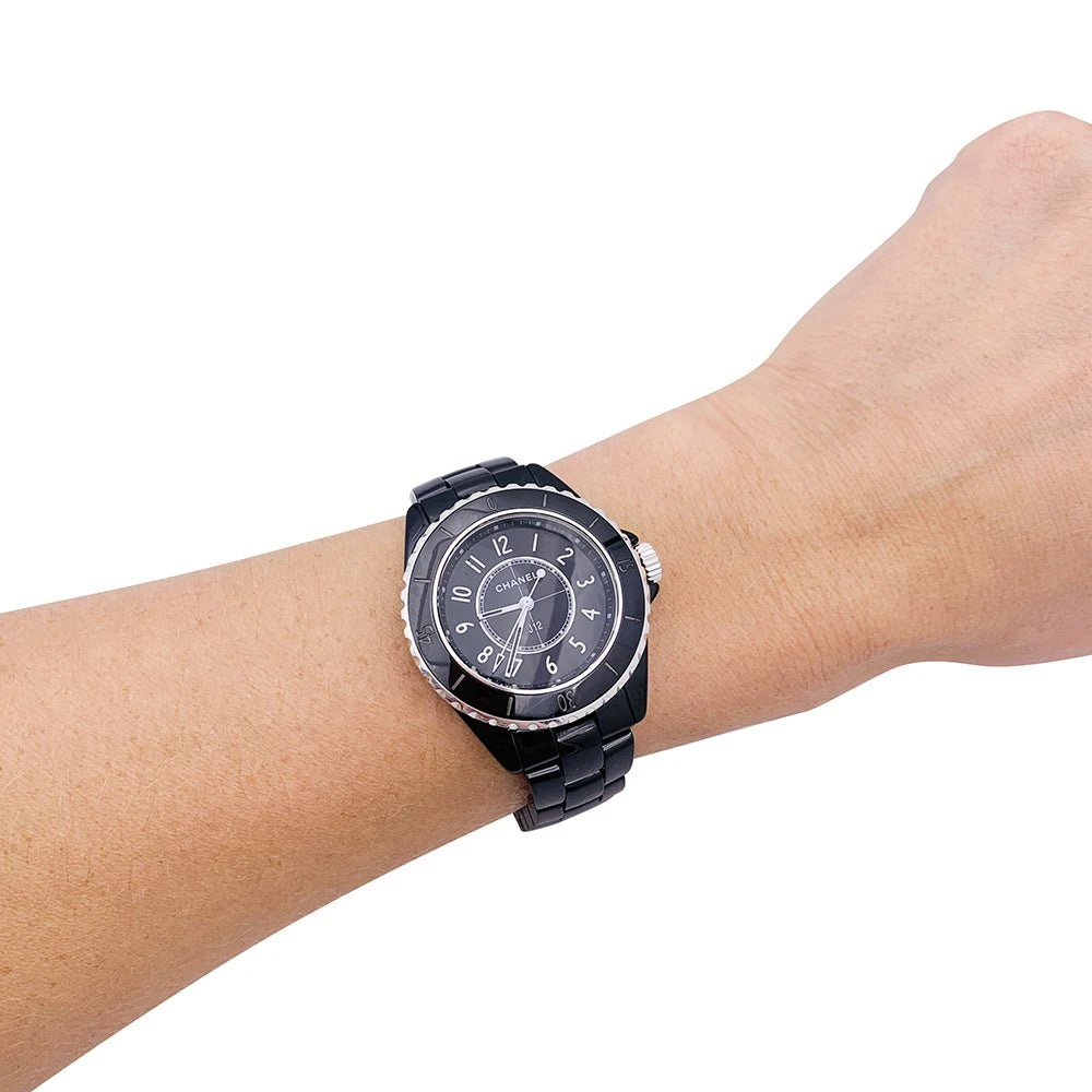 Miller Montre CHANEL "J12", Céramique Noire Et Acier 2 Miller Montre CHANEL "J12", Céramique Noire Et Acier – Image 2