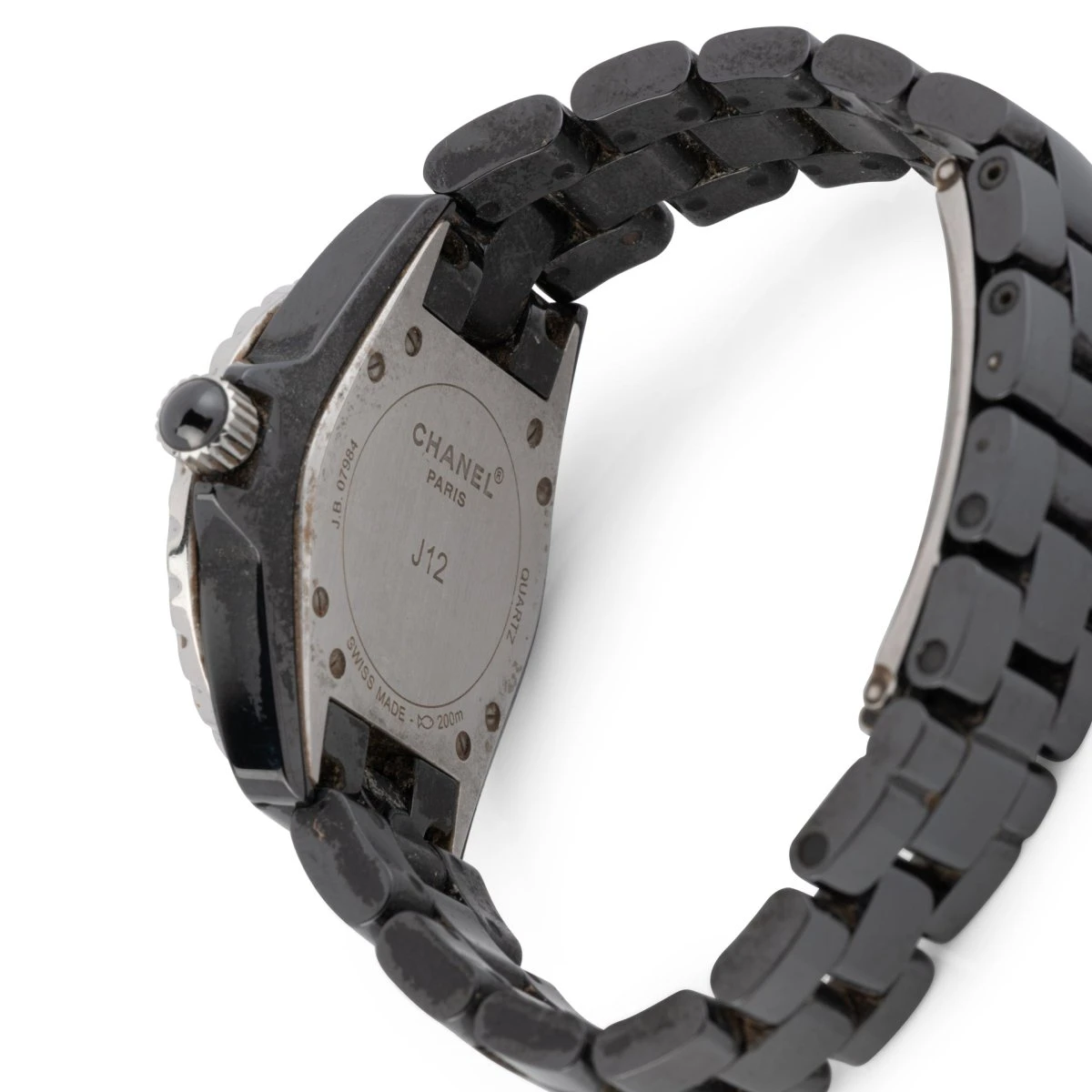 Montre CHANEL "J12 Chrono" En Céramique Et Diamants 5 Montre CHANEL "J12 Chrono" En Céramique Et Diamants – Image 5