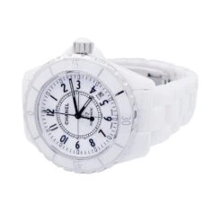 Miller Montre CHANEL, "J12" En Céramique Blanche. -Castafiore Boutique montre chanel j12 en ceramique blanche 467807