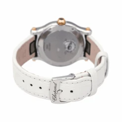 Montre CHOPARD "Happy Sport" En Or Rose, Acier, Saphir, Cuir Et Diamants -Castafiore Boutique montre chopard happy sport en or rose acier saphir cuir et diamants 470228