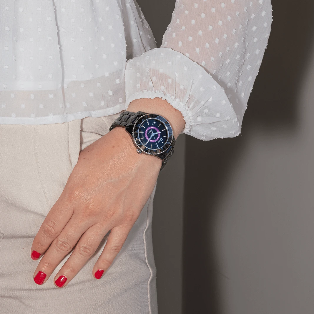 Montre DIOR "VIII" En Céramique, Saphir Et Améthyste 2 Montre DIOR "VIII" En Céramique, Saphir Et Améthyste – Image 2