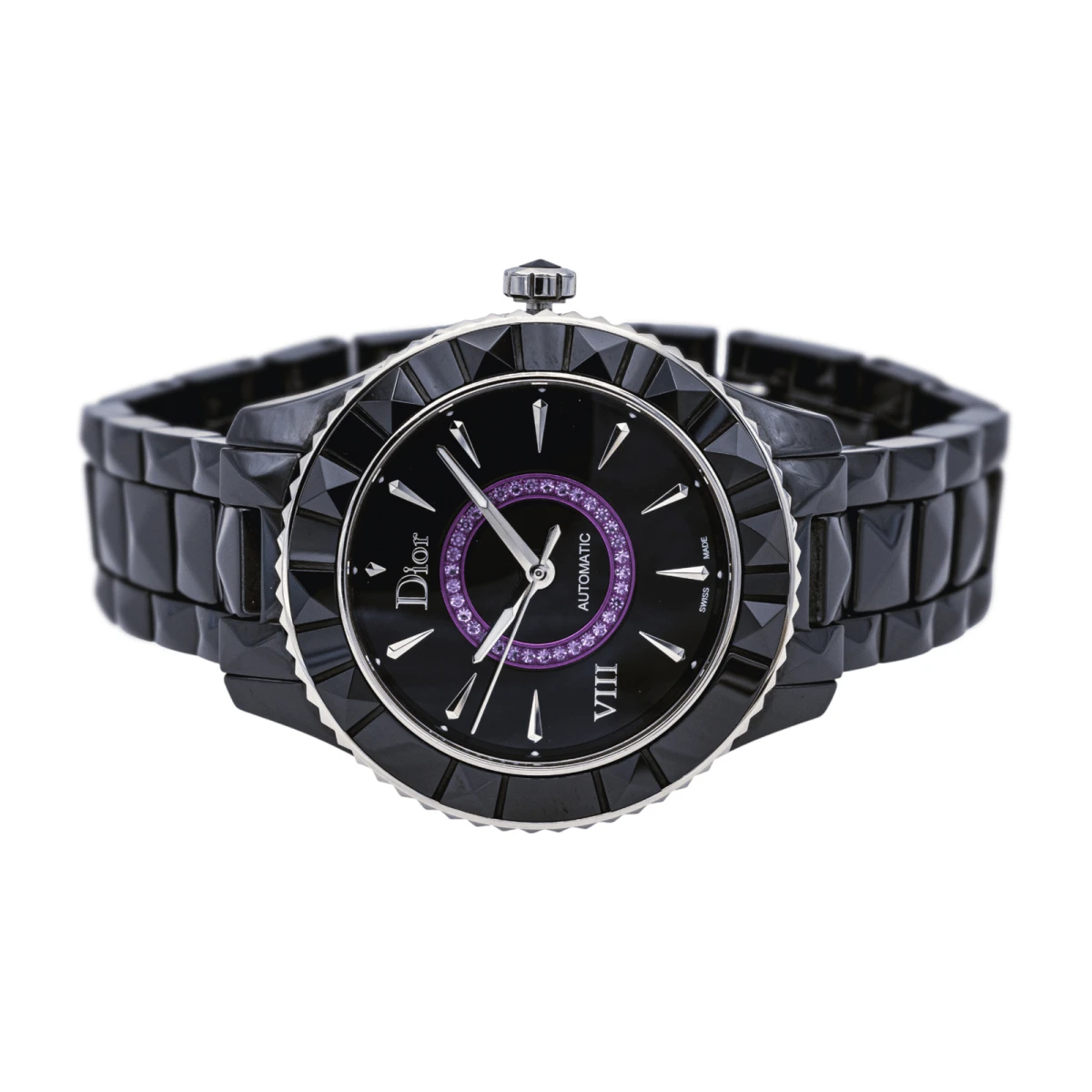 Montre DIOR "VIII" En Céramique, Saphir Et Améthyste 4 Montre DIOR "VIII" En Céramique, Saphir Et Améthyste – Image 4