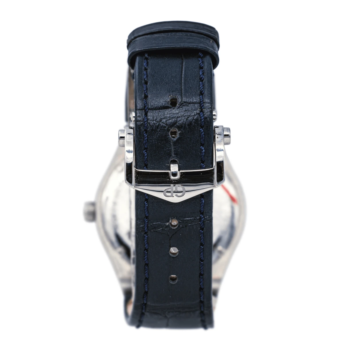 Montre GIRARD-PERREGAUX "Laureato" En Acier, Quartz, Saphir, Cuir Et Diamants 4 Montre GIRARD-PERREGAUX "Laureato" En Acier, Quartz, Saphir, Cuir Et Diamants – Image 4