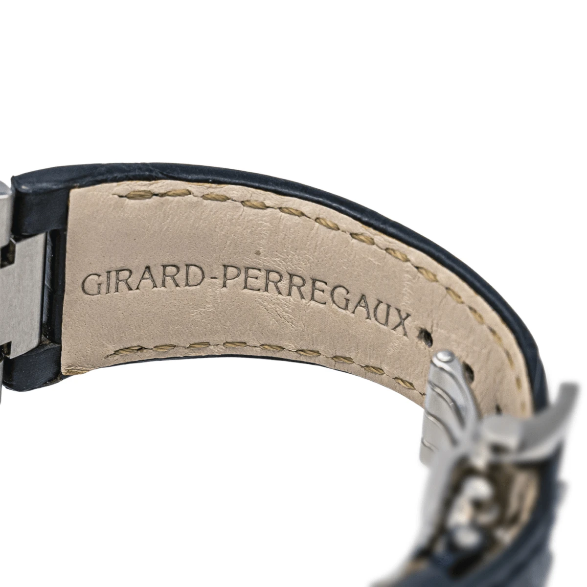 Montre GIRARD-PERREGAUX "Laureato" En Acier, Quartz, Saphir, Cuir Et Diamants 8 Montre GIRARD-PERREGAUX "Laureato" En Acier, Quartz, Saphir, Cuir Et Diamants – Image 8