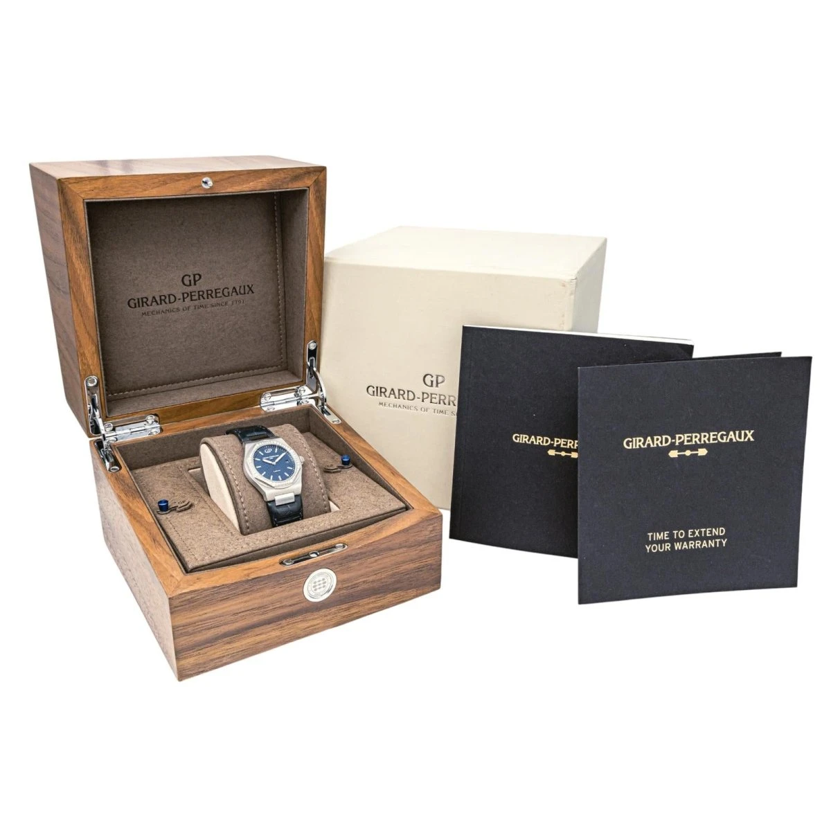 Montre GIRARD-PERREGAUX "Laureato" En Acier, Quartz, Saphir, Cuir Et Diamants 10 Montre GIRARD-PERREGAUX "Laureato" En Acier, Quartz, Saphir, Cuir Et Diamants – Image 10