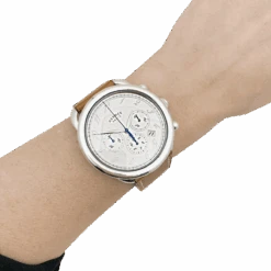 Miller Montre Hermès, "Arceau Chronographe" En Acier Et Cuir. -Castafiore Boutique montre hermes arceau chronographe en acier et cuir 373864