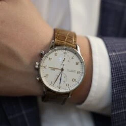 Montre Automatique IWC En Acier 11 Montre Automatique IWC En Acier -Castafiore Boutique montre iwc acier portugaise chronographe acier vers 2010 ref 3714 automatique 41 mm boite et papiers dorigine 691385