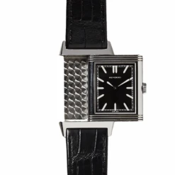 Montre JAEGER-LECOULTRE "Grande Reverso Ultra Thin" En Acier Et Cuir