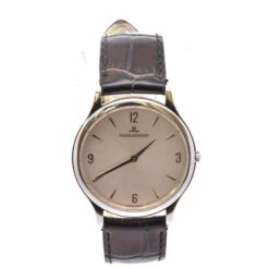 Montre JAEGER-LECOULTRE "Master" En Acier Et Cuir