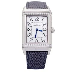 Miller Montre JAEGER LECOULTRE, "Reverso Duetto", En Or Blanc Et Diamant