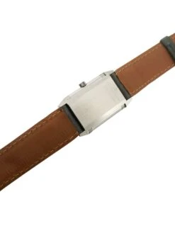 Montre JAEGER-LECOULTRE "Reverso" En Acier Et Cuir D'autruche -Castafiore Boutique montre jaeger lecoultre reverso en acier 687292