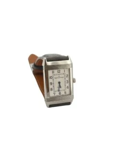 Montre JAEGER-LECOULTRE "Reverso" En Acier Et Cuir D'autruche -Castafiore Boutique montre jaeger lecoultre reverso en acier 945740
