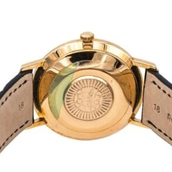 Montre LONGINES "Admiral" En Or Jaune, Argent Et Cuir -Castafiore Boutique montre longines admiral en or jaune argent et cuir 838730