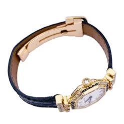 Miller Montre Mécanique CARTIER "Andine" En Or Jaune, Or Rose, Cuir Saphirs Et Diamants -Castafiore Boutique montre mecanique cartier andine en or jaune or rose cuir saphirs et diamants 851694