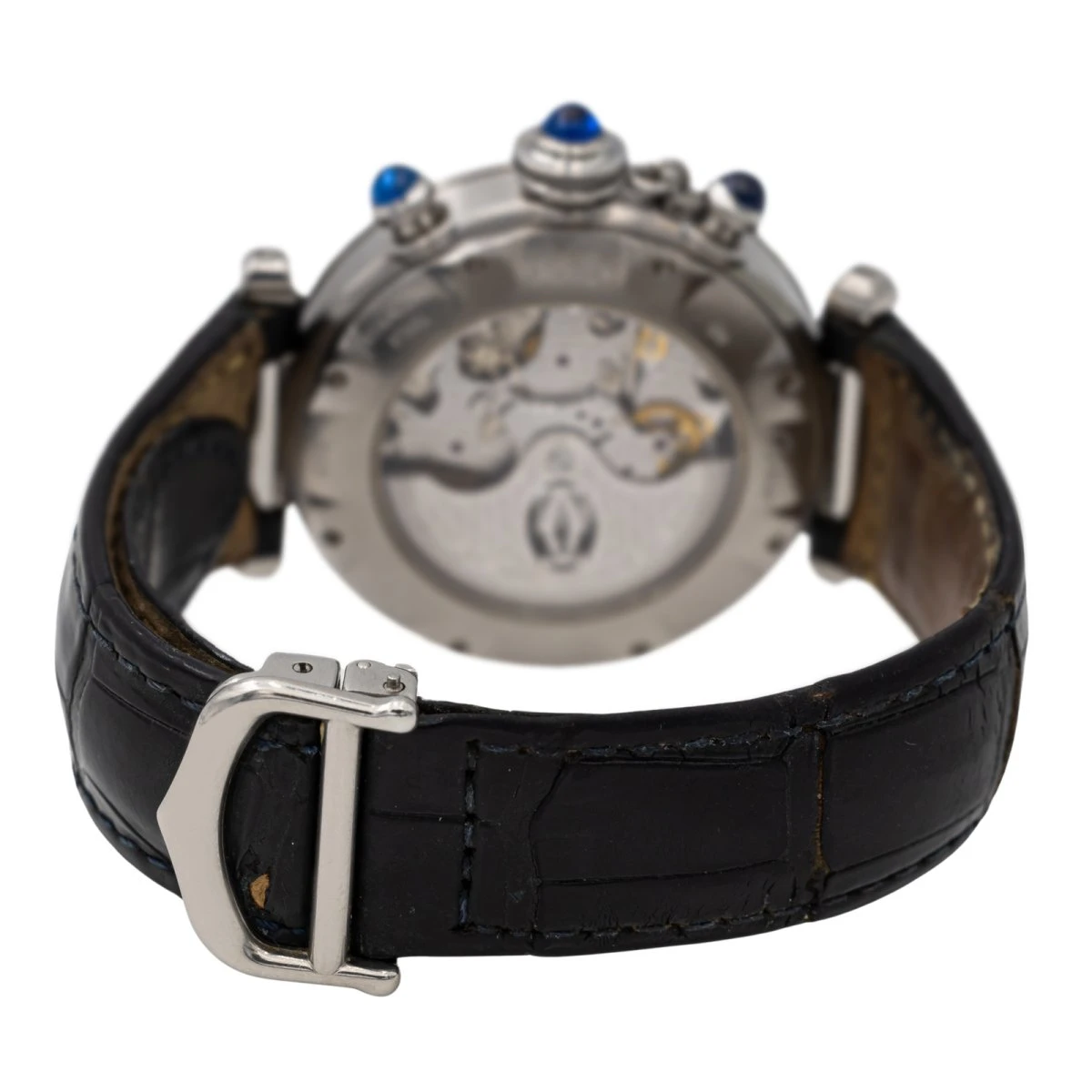 Montre Mécanique CARTIER "Pasha 2113" En Acier Et Cuir 5 Montre Mécanique CARTIER "Pasha 2113" En Acier Et Cuir – Image 5