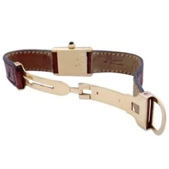 Miller Montre Mécanique CARTIER "Tank Louis Cartier" En Or Jaune, Or Rose Et Cuir -Castafiore Boutique montre mecanique cartier tank louis cartier en or jaune or rose et cuir 263280