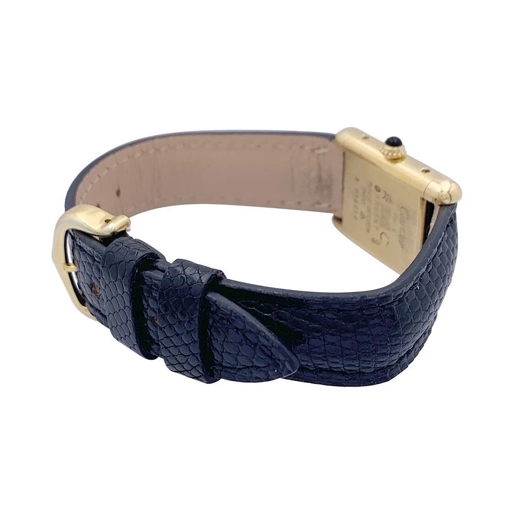 Miller Montre Mécanique CARTIER "Tank Must" En Argent Et Cuir 3 Miller Montre Mécanique CARTIER "Tank Must" En Argent Et Cuir – Image 3