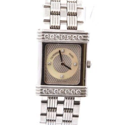 Montre OJ PERRIN En Acier Et Diamants