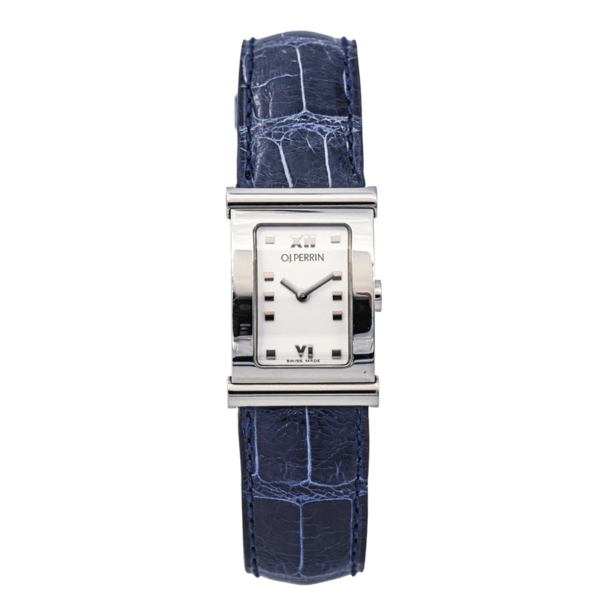 Montre O.J. Perrin "Arcada" En Acier, Cuir Et Quartz 1 Montre O.J. Perrin "Arcada" En Acier, Cuir Et Quartz