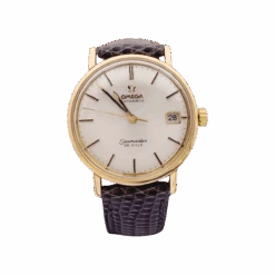 Miller Montre OMEGA "Seamaster De Ville" En Or Rose, Argent Et Cuir.