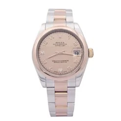 Miller Montre ROLEX "Datejust" Acier, Or Rose, Diamants, Nacre Rose